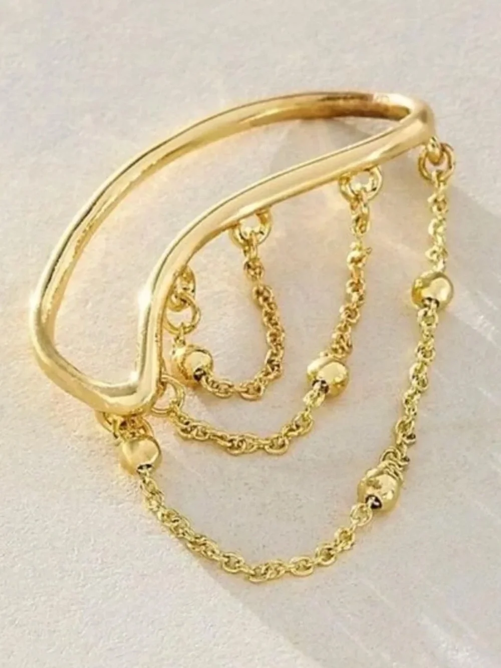 NWT Free People Ginny Ear Cuff in Gold